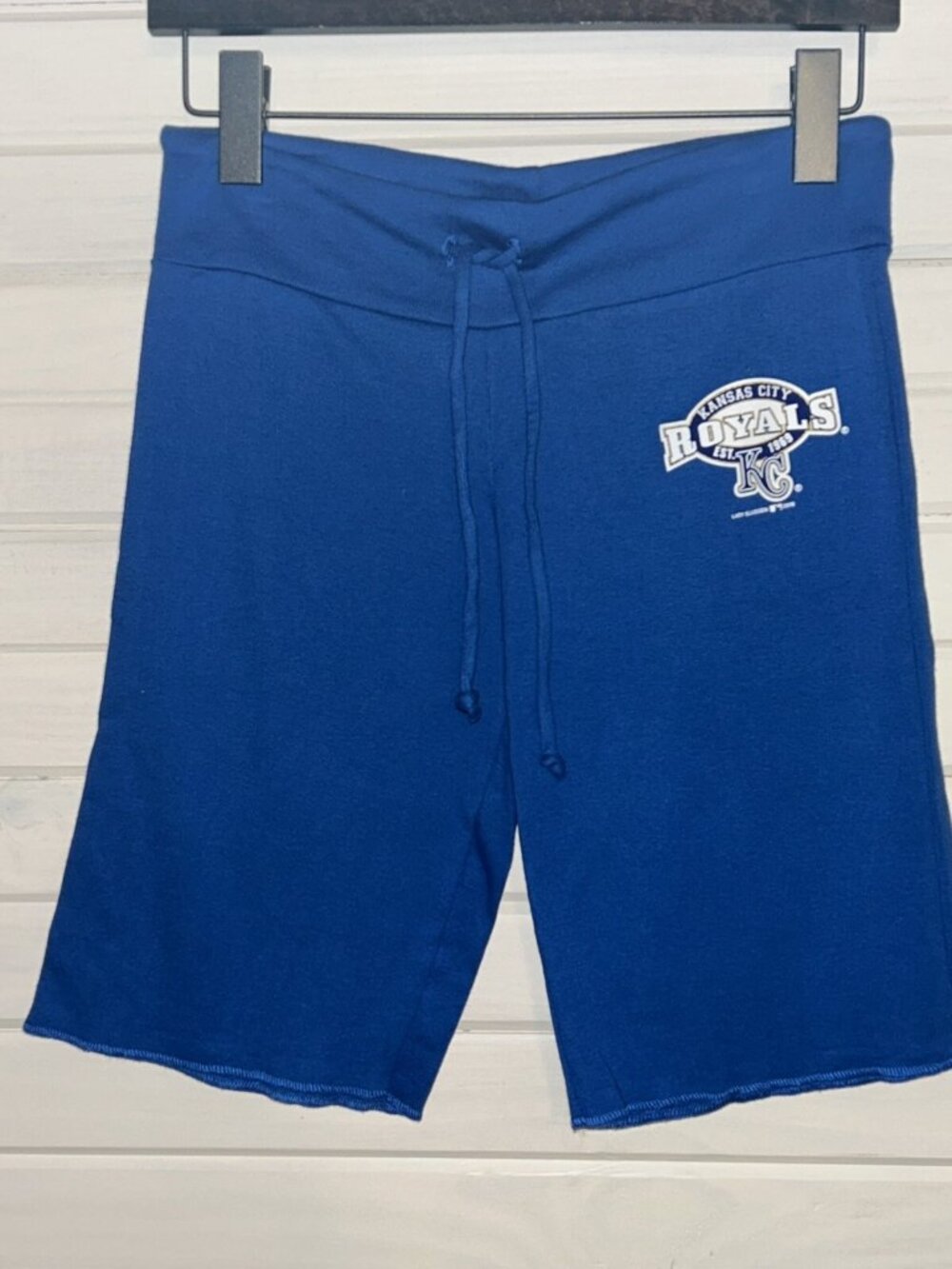NWT Kansas City Royals Sz SMALL MLB Lady Slugger Soft Comfy Blue Shorts Cotton